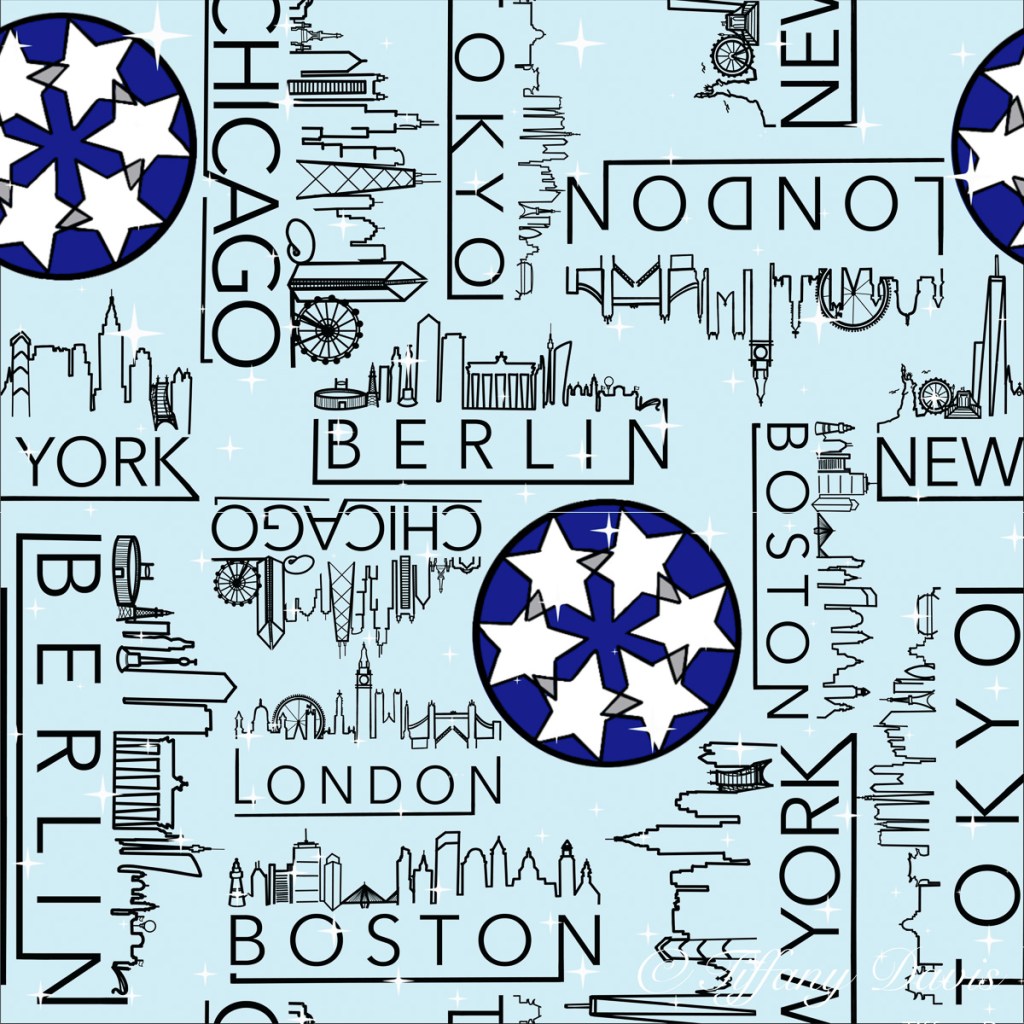 Silhouettes of the Six Star Cities and Six Stars