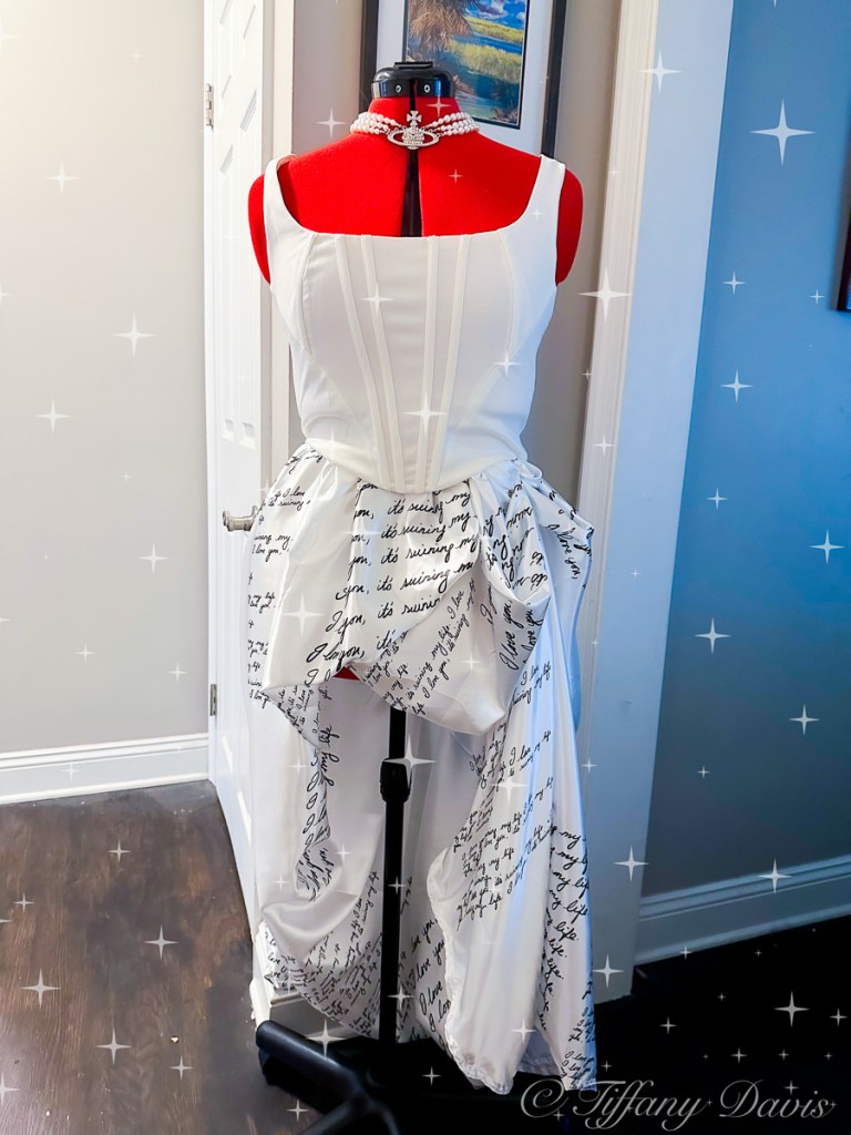 Custom Sewn Concert Skirt with Graphic Designed Fabric